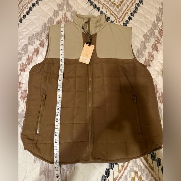 Nomad Craft + Flow Hoodless Quilted Vest Tan Brown Men’s Size S. NWT - Picture 9 of 9